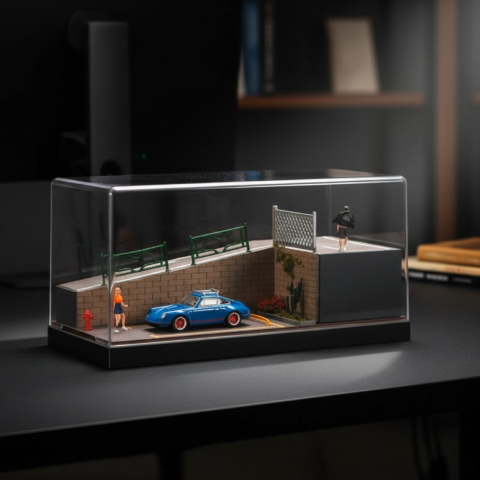 Diorama Parcheggio Compatto | Da Collezione, Realistico, per Scrivania