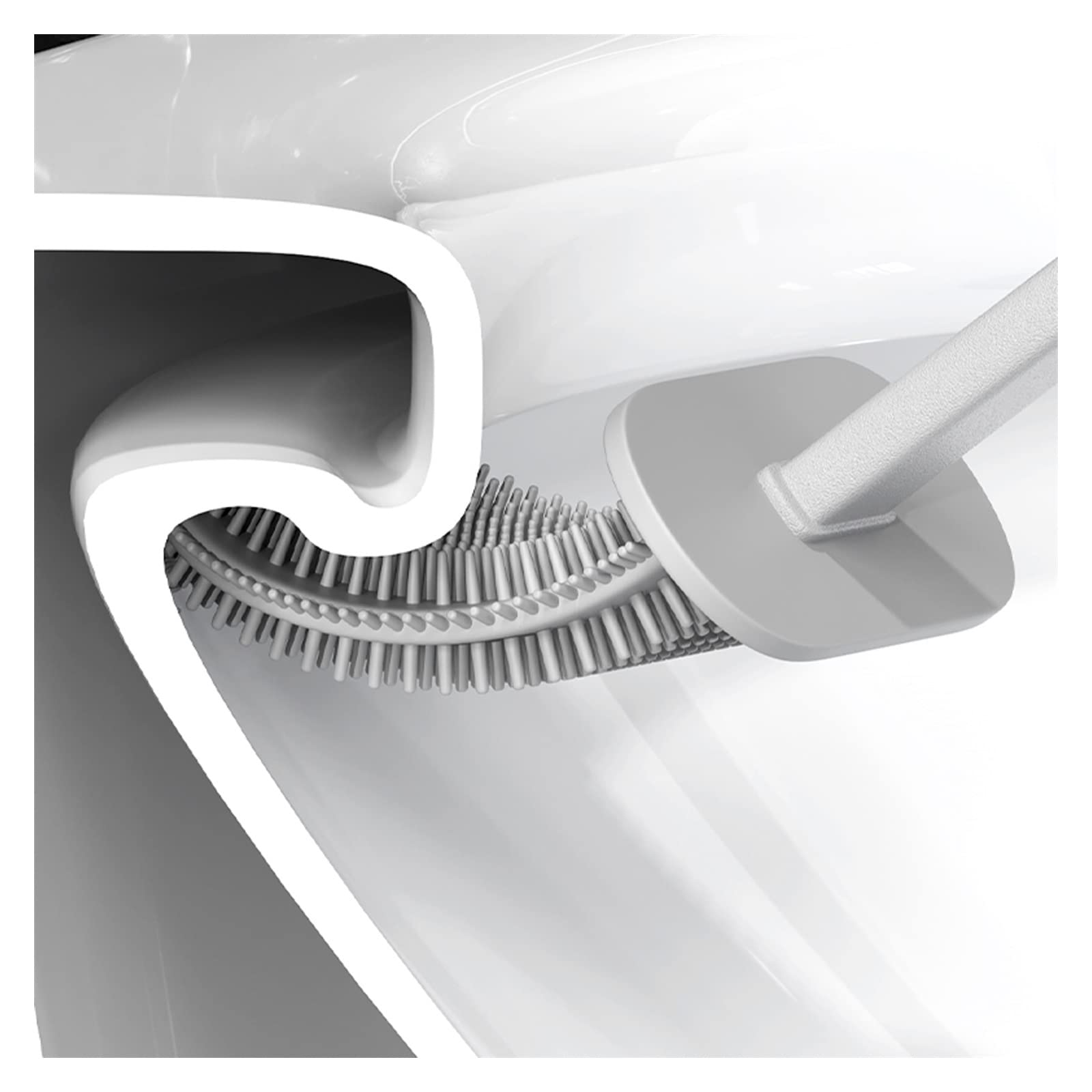 Escobillas de Baño/Escobilla WC Silicona Inicio for el baño Cepillo for el baño del baño Juego de inodoro montado en el baño de almacenamiento resistente y duradero Cepillo for el baño conveniente Cep