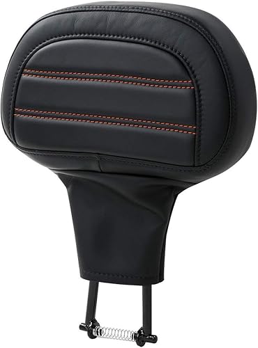 C.C. RIDER Respaldo del conductor, barra Sissy - Rally Stripe Tuck and Roll de una pieza para Harley Touring Road King Street Glide Road Glide