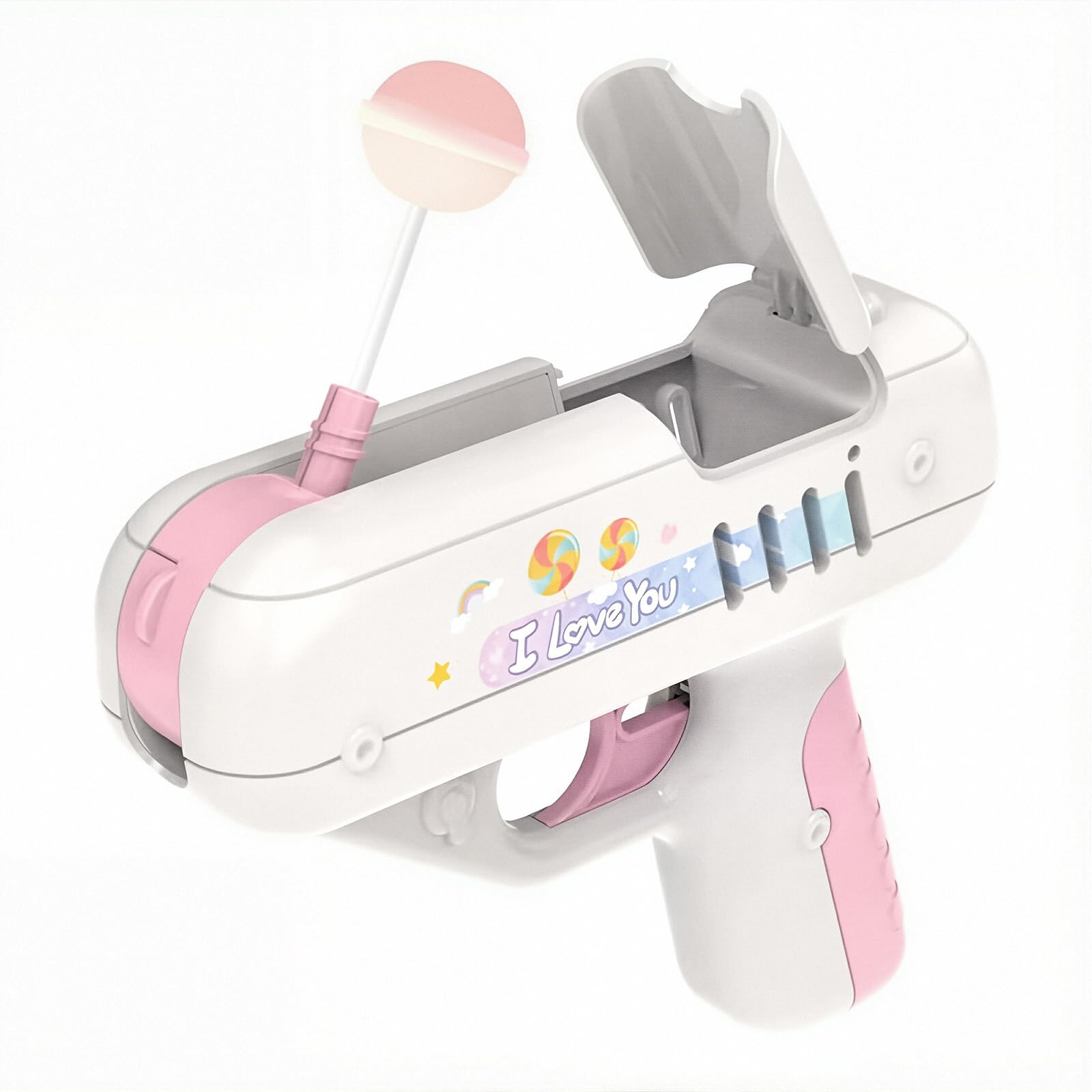 NVOQILIN Interactive Candy Guns Toy For Party Fun With Flashing Light And Sound Popular Lollipop Launching Toy for