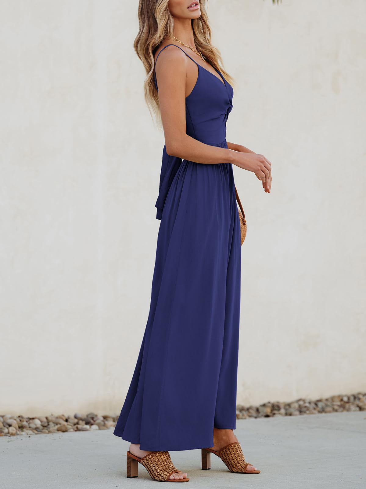 CUPSHE Robe d'été pour Femme - Col en V - sans Manches - Couleur contrastée - Imprimé Floral - Mini Robe décontractée - pour fête, Plage