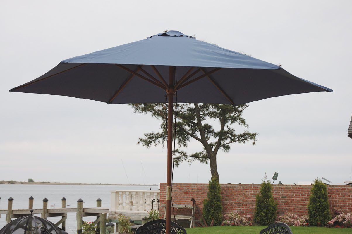 Bliss Hammocks, Inc. 9Feet Market Umbrella (Wood), Terra Cotta Patio Umbrellas