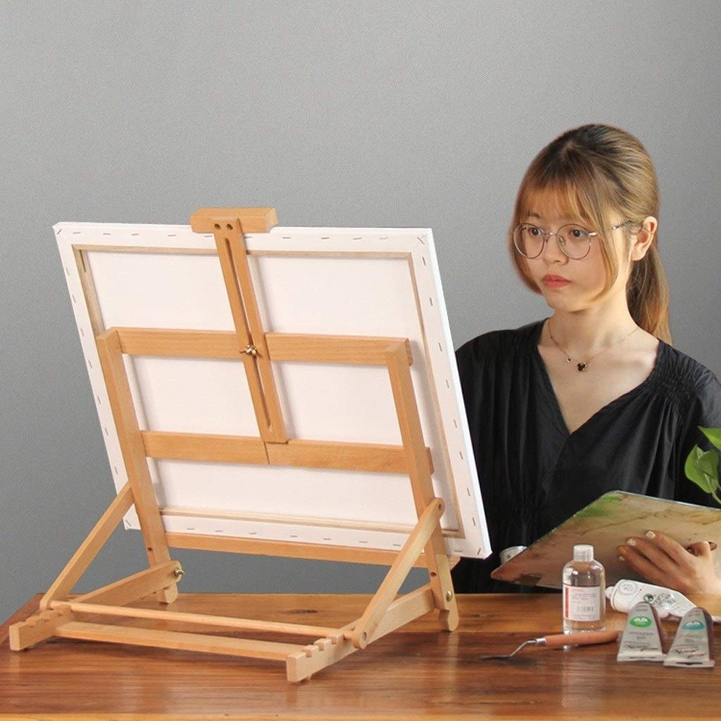 Soporte de exhibición de Lona, Caballete de Escritorio Ajustable con Pendiente portátil, Soporte de exhibición de Lienzo para Carteles, Caballete para niños