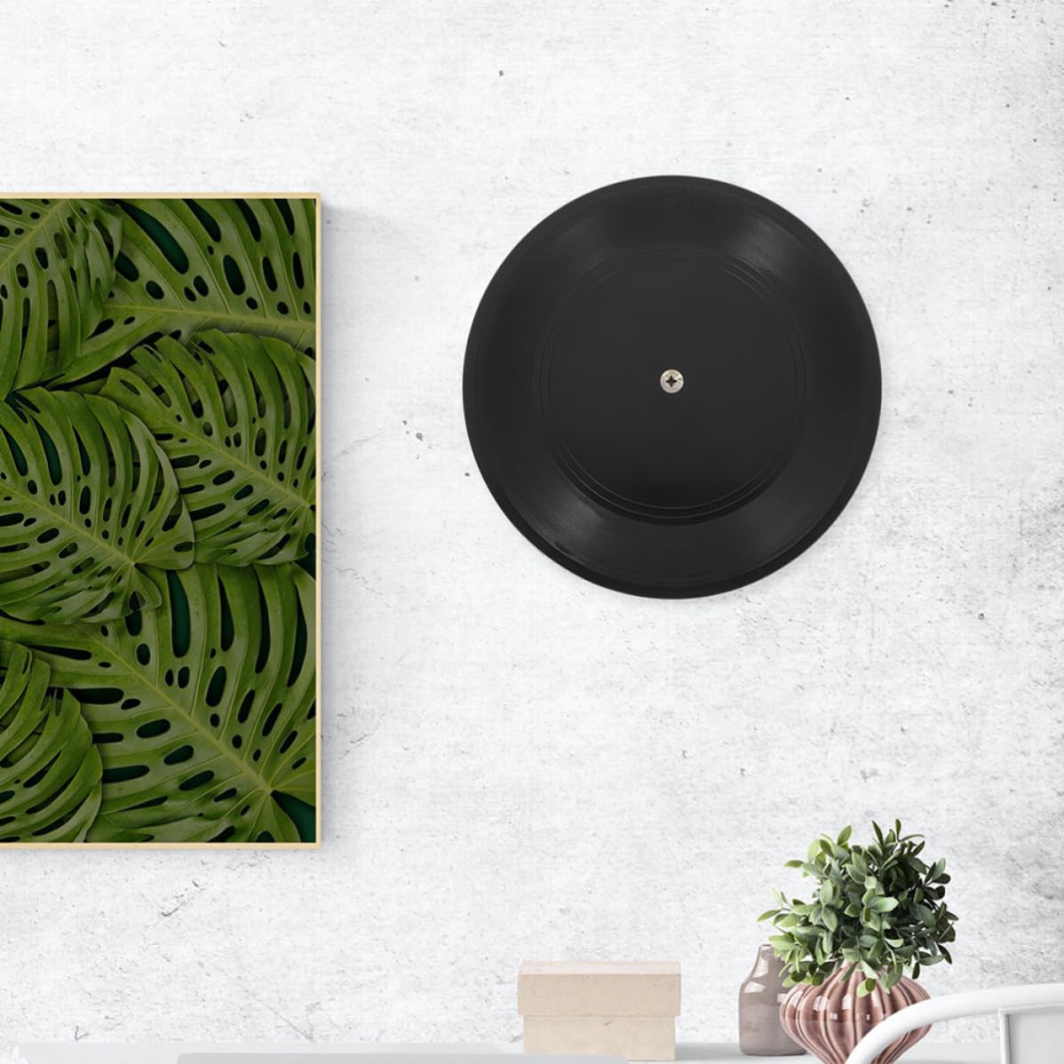 MOKKHNB Dischi in Vinile Nero 12 Pollici Set da 10 Pezzi per Decorazioni Pareti Retro in Ambienti Hip-hop e Camera Privata