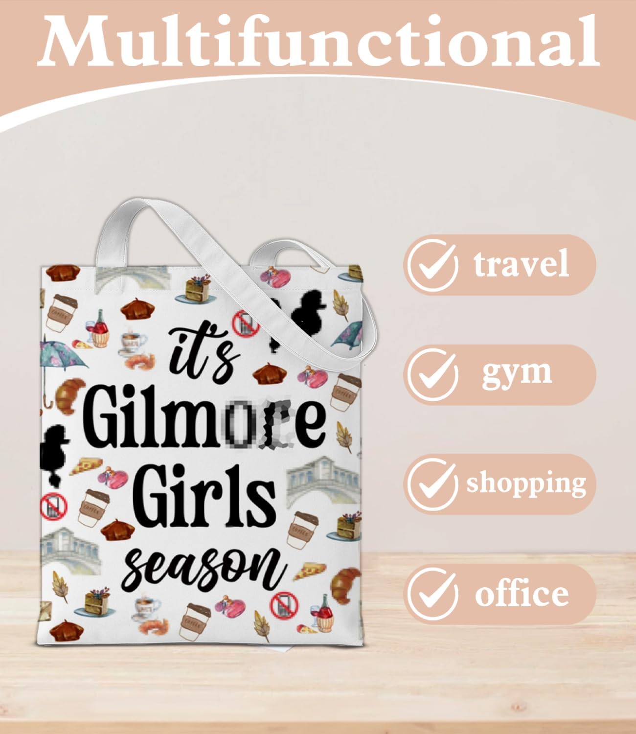 World Travel Gift Canvas Tote Bag for Women Travellers Aesthetic Reusable Grocery Shoulder Bag for Travel Shopping - Image 5