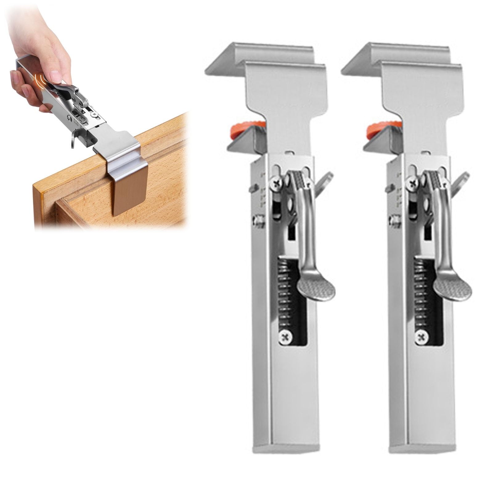 Fermo Cassetti, Jig per Installazione Pannelli, Clamp Universale per Armadi e Cassetti, Grigio
