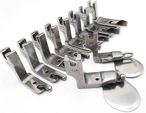 ckpsms Marca - #KP-PF10-1 1 1SET Hemmer Feet - vástago alto, desplazamiento, bola, dobladillo de alambre apto para JUKI DDL-5550