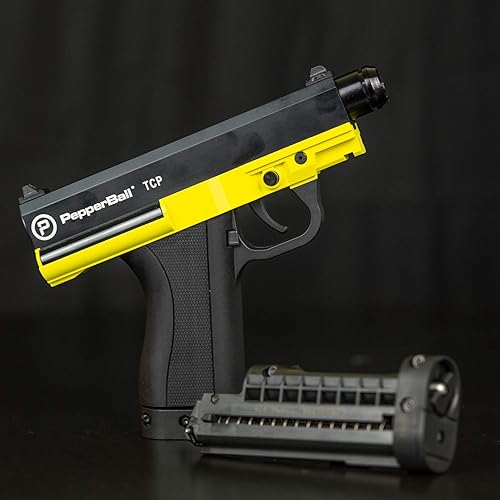 Miniatura 8 de PepperBall TCP Lanzador de defensa personal pistola táctica semiautomática no letal pistola de combate táctica de grado policial para defensa negro,