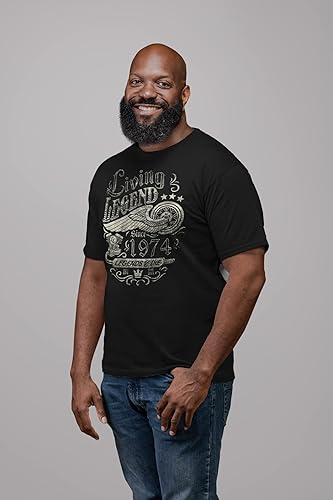 Miniatura 3 de 50th Birthday Gift Shirt for Men - Living Legend 1974 Legends Never Die - 50th Birthday Gift