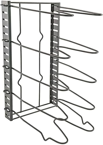 Miniatura 2 de Southern Homewares Estante de almacenamiento de ollas y sartenes de metal, estante organizador vertical de utensilios de cocina negro para cocina