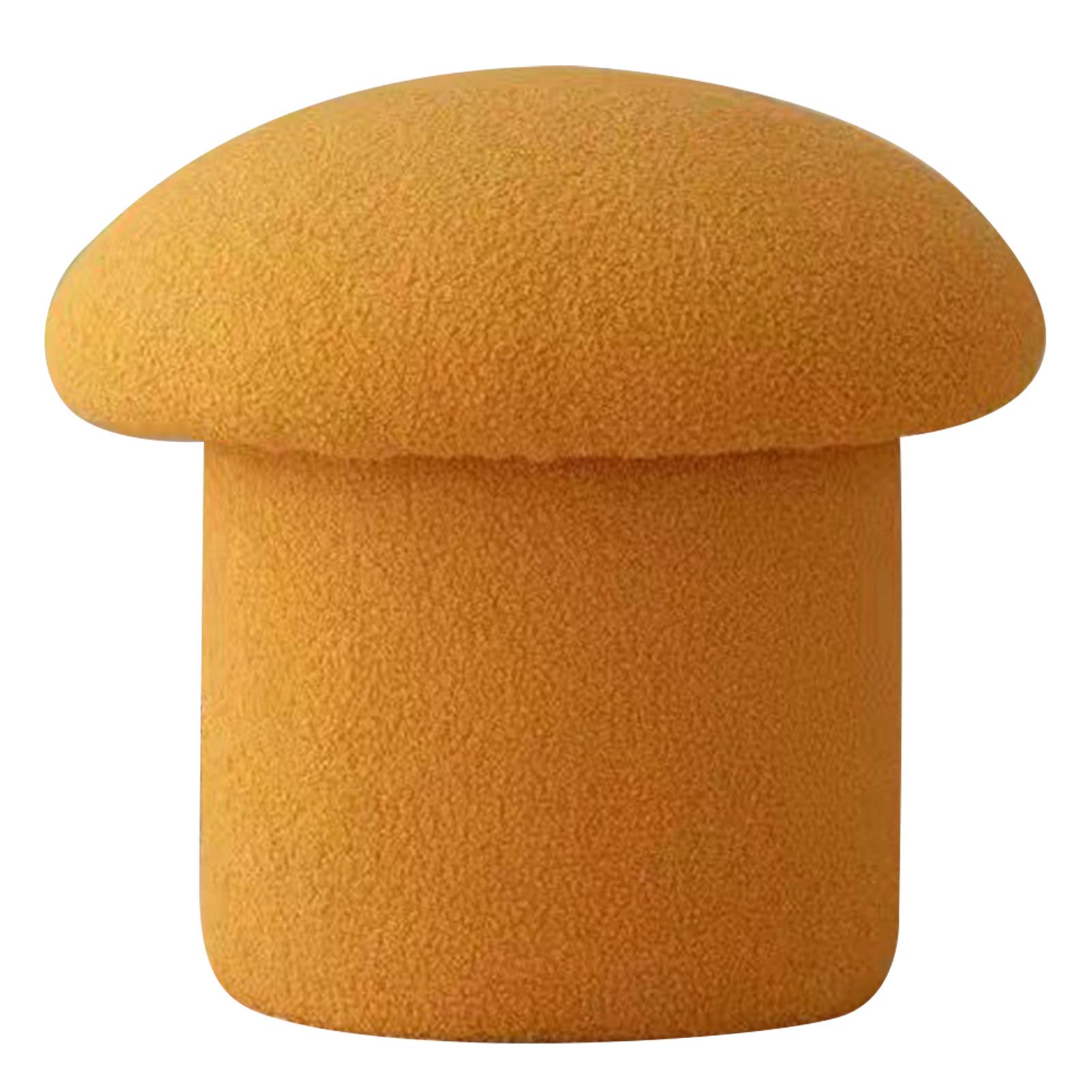 KWQBHW Mushroom Shape Ottoman Modern Soft Round Foot Stool Small Foot Rest for Living Room Bedroom Home Decoration Ottoman Stool(Yellow)