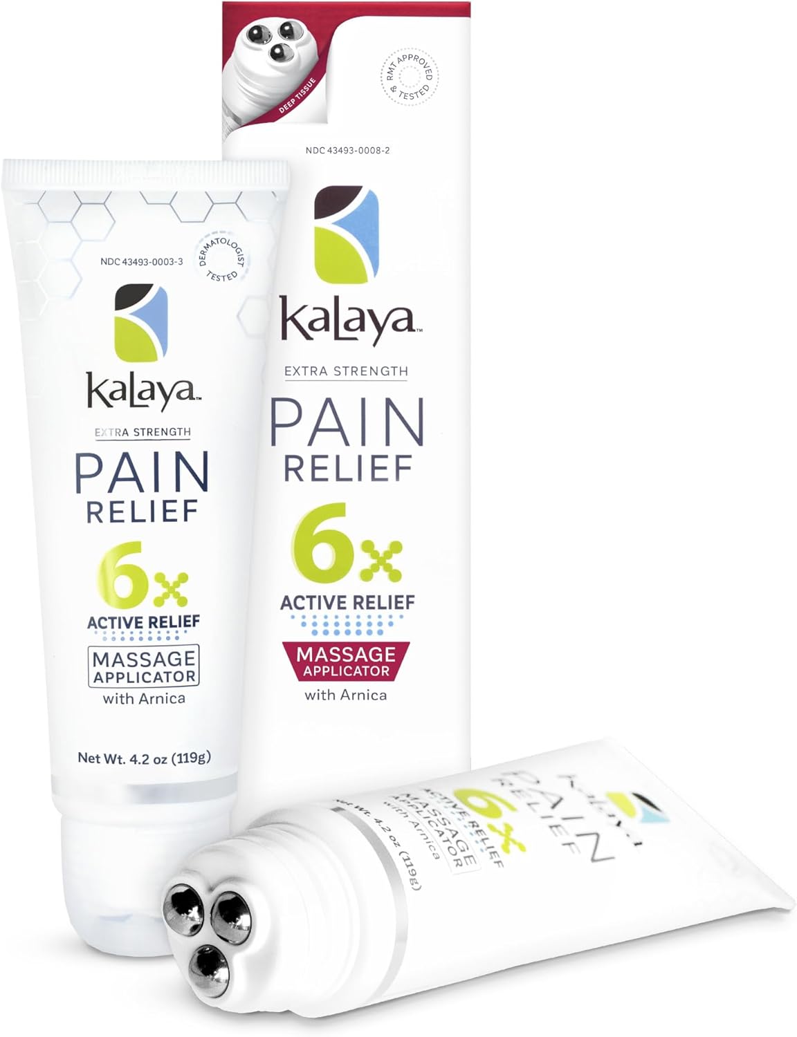 Kalaya Pain Relief Cream with Arnica – Fast-Acting Joint & Muscle Pain Relief – 6 Natural Ingredients – No-Mess Applicator – RMT-Inspired Design – Dermatologist Tested – 4.2 oz Kalaya Pain Relief Cream with Arnica – Fast-Acting Joint & Muscle Pain Relief – 6 Natural Ingredients – No-Mess Applicator – RMT-Inspired Design – Dermatologist Tested – 4.2 oz