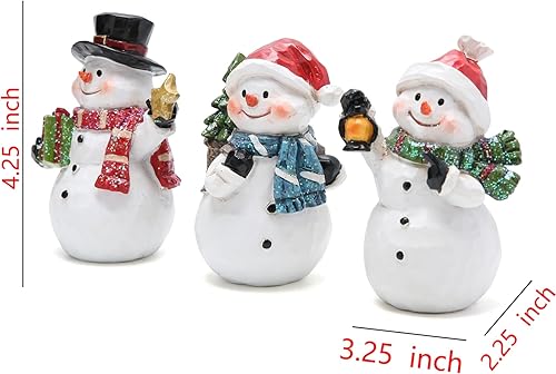 Miniatura 7 de Hodao Unique Handcrafted Christmas Snowman Decoration Set - Three Snowman Designs, Warm and Adorable, Lighting Up Your Christmas Decor!(3pcs)