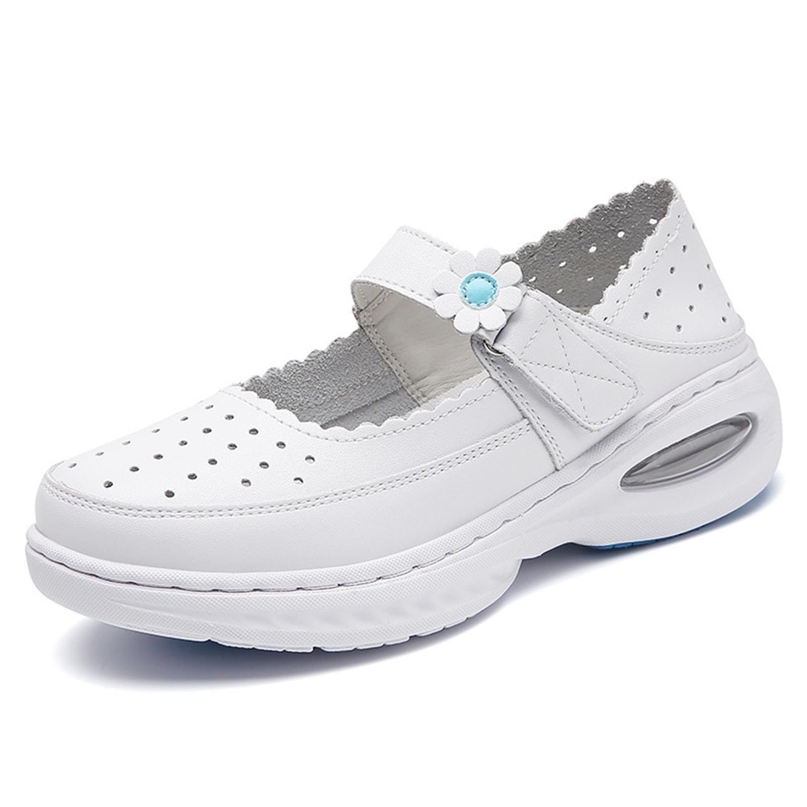 Chaussures d'infirmière légères pour Femmes, en Cuir antidérapant, Confortables pour Rester Debout Toute la journée