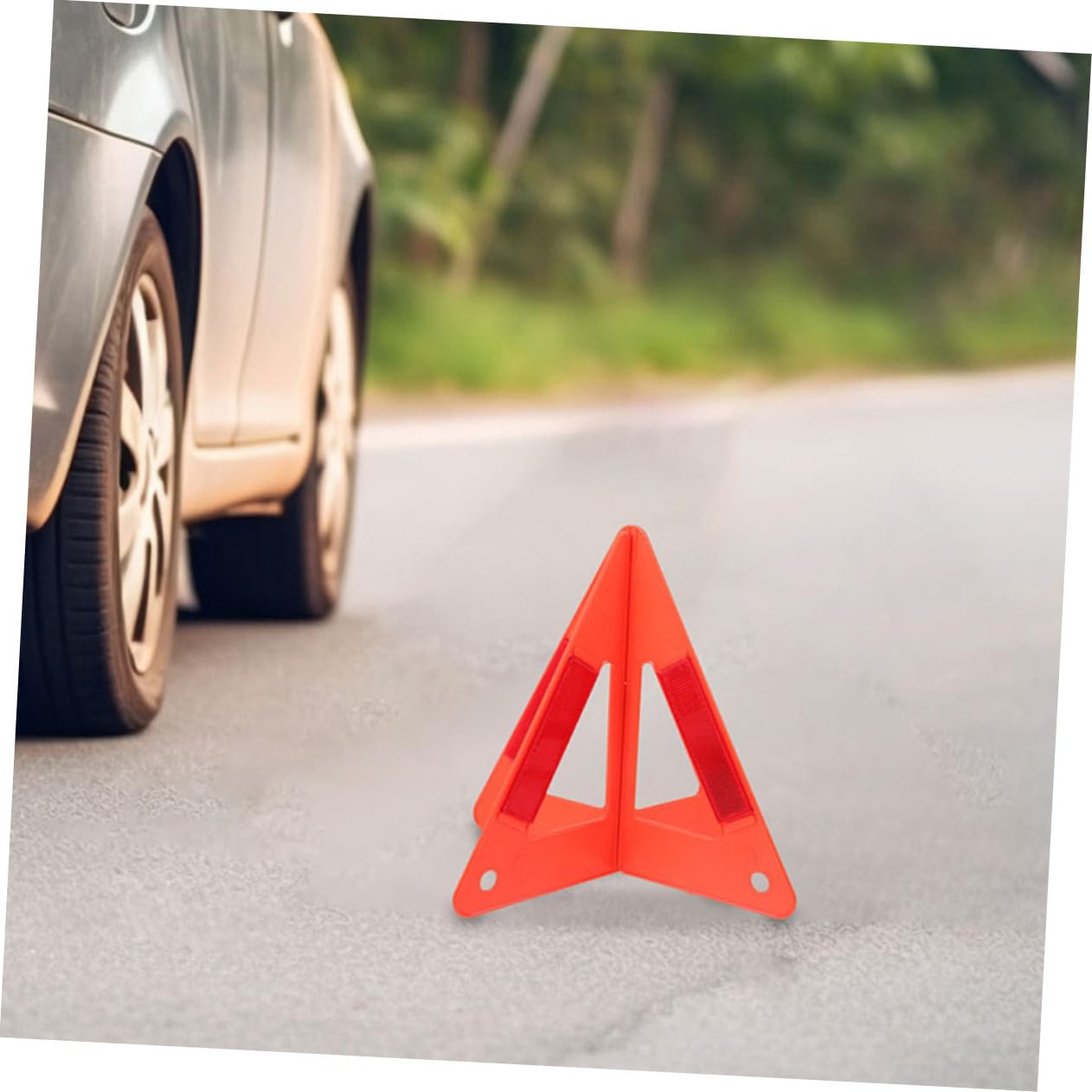 Triángulo de Advertencia Reflectante para Coche, 5 Piezas Rojas