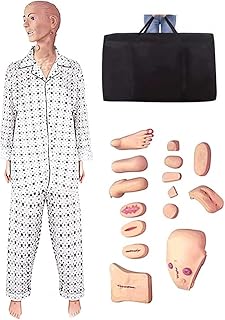 Skeleton Model CPR Care Manikin Teaching Model Nursing Medical School Patient Care Full Body For Students Education Teaching Medical Training Skills - 170cm Professional Patient