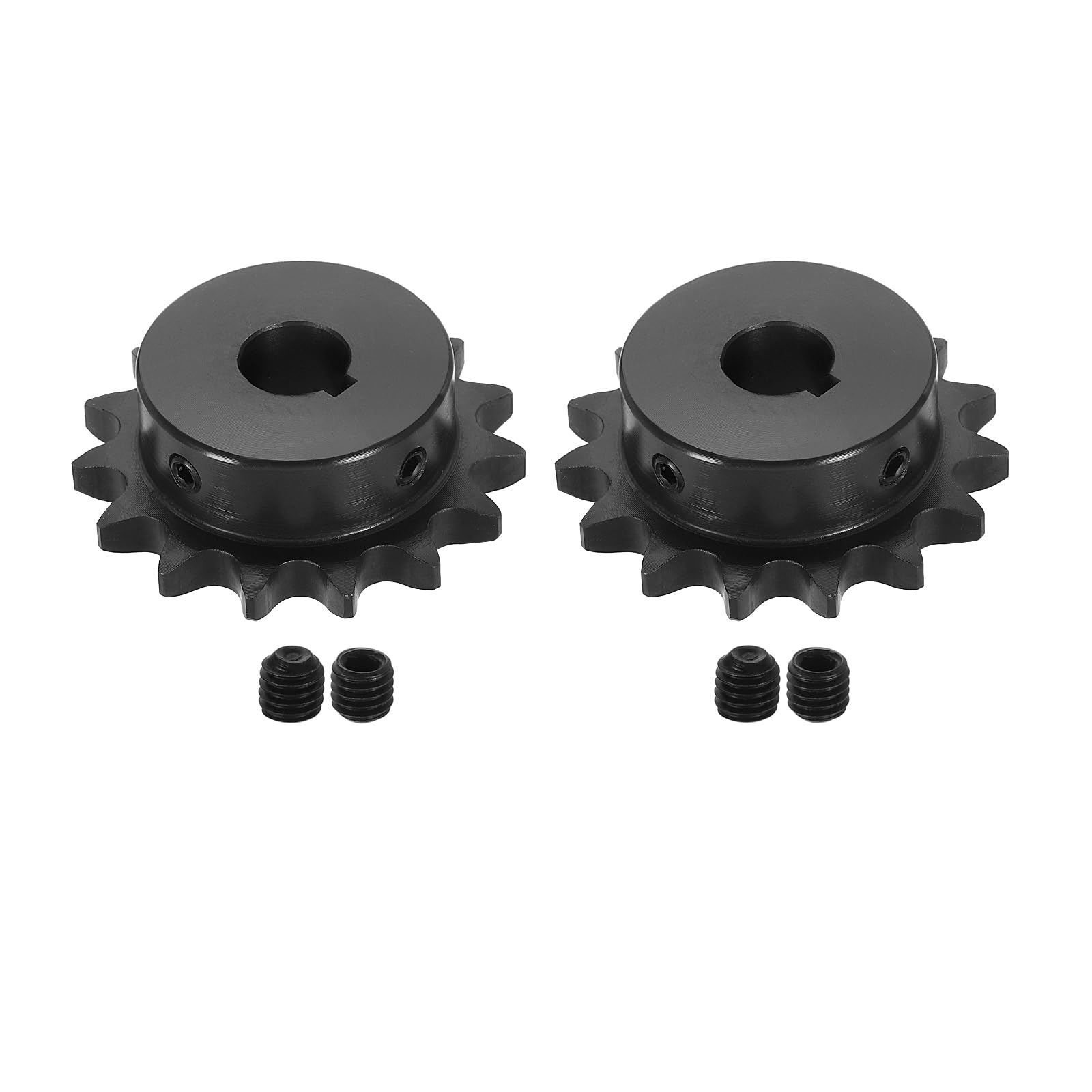 uxcell 2 Pcs #35 Chain Roller Sprocket 3/4" Bore, 24 Tooth C45 Carbon Steel ANSI #35 Roller Sprocket Round Hole with Set Screws for ISO 06C Chain — Amazon image 8