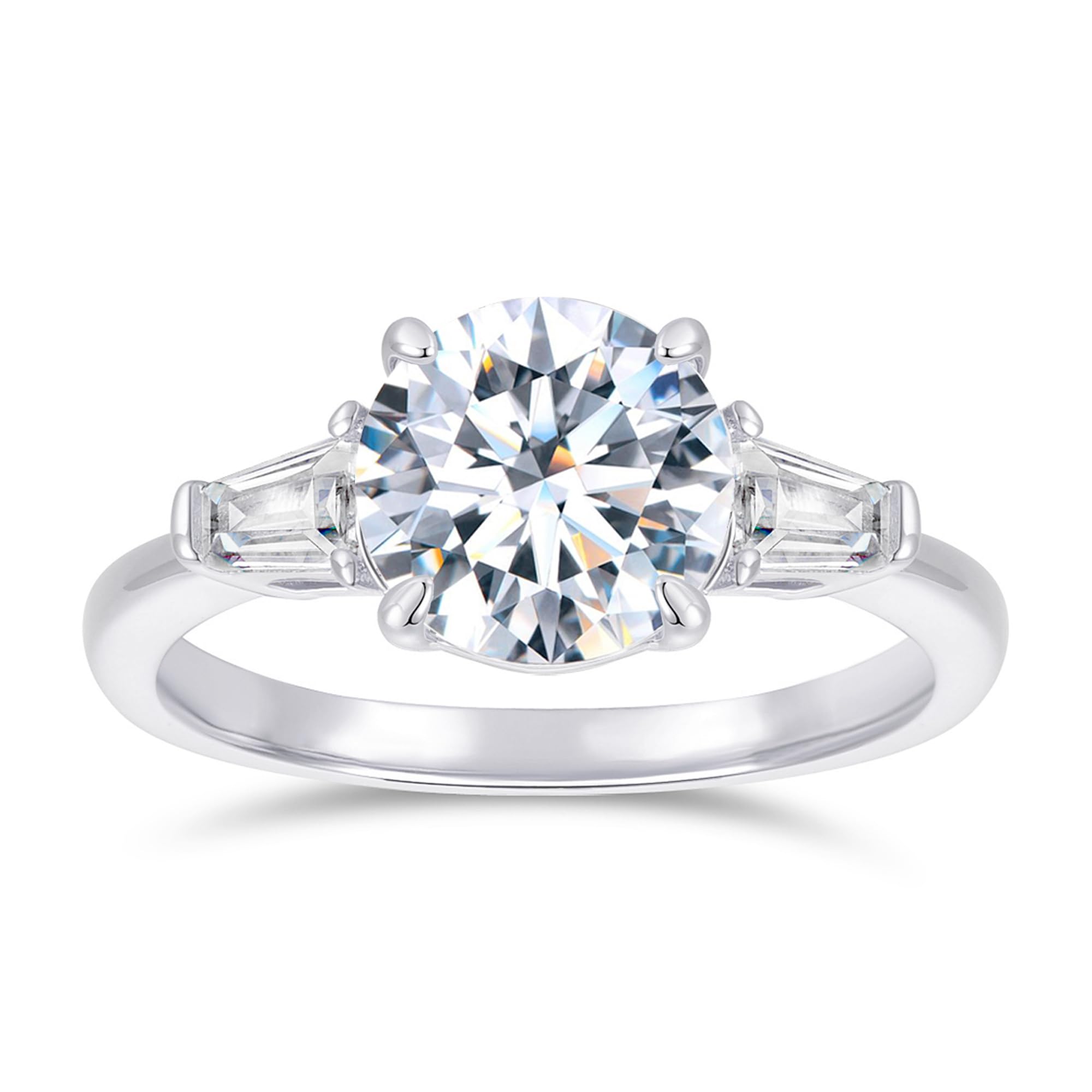 14K Moissanite 3-Stone