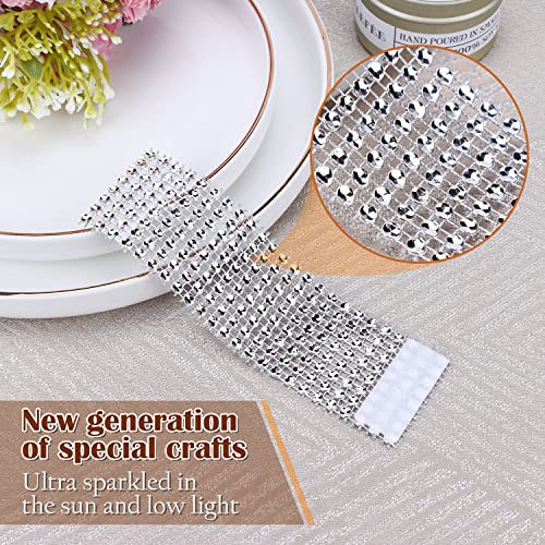 Eakor Mirilor 150Pcs Napkin Rings, Bling Napkin Rings Buckles For Table Decorations, A Silver #TOP1