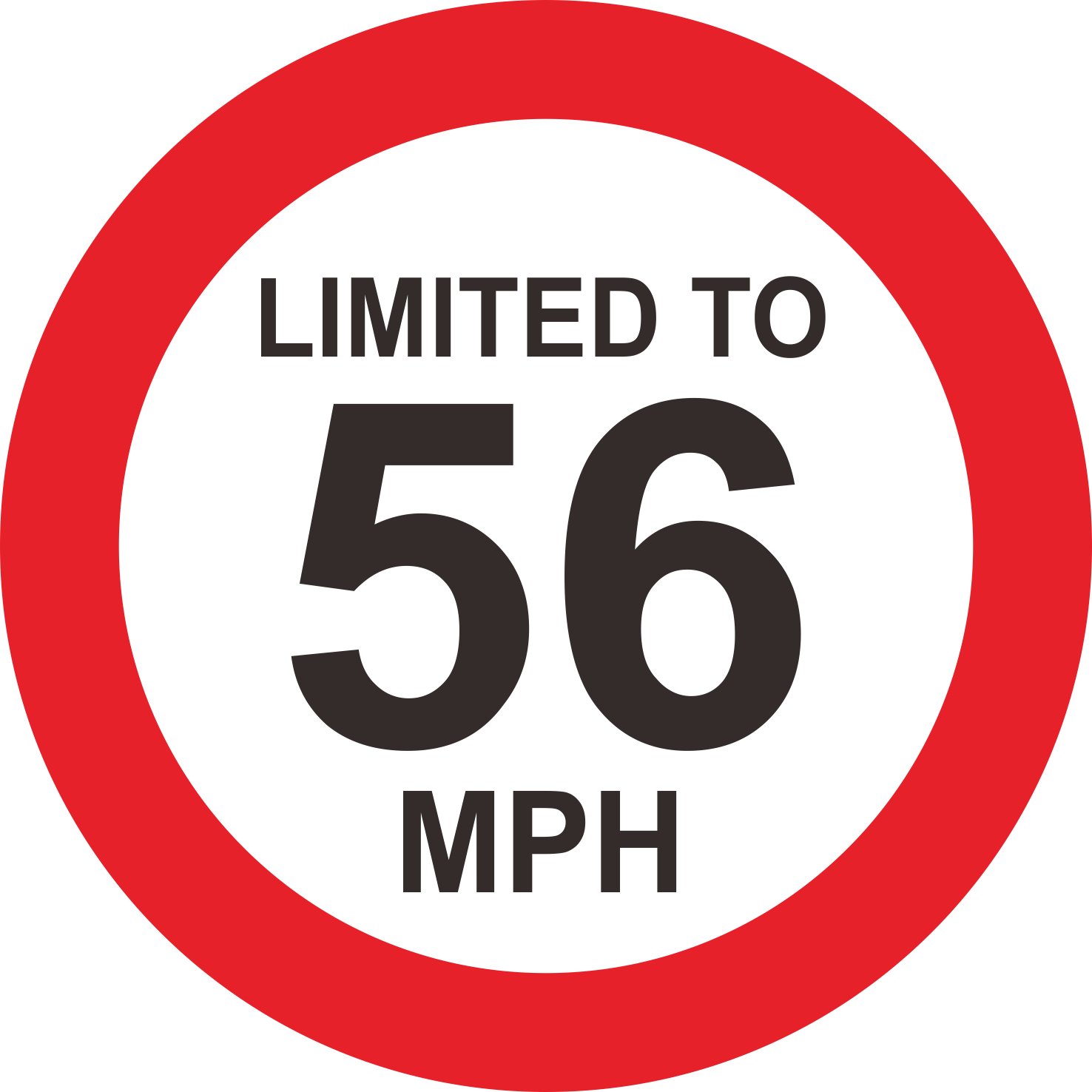 INDIGOS UG - Adesivi - Sicurezza - Avviso - Caution site speed limit 10 mph safety segno -30 x 20 cm - KP-323