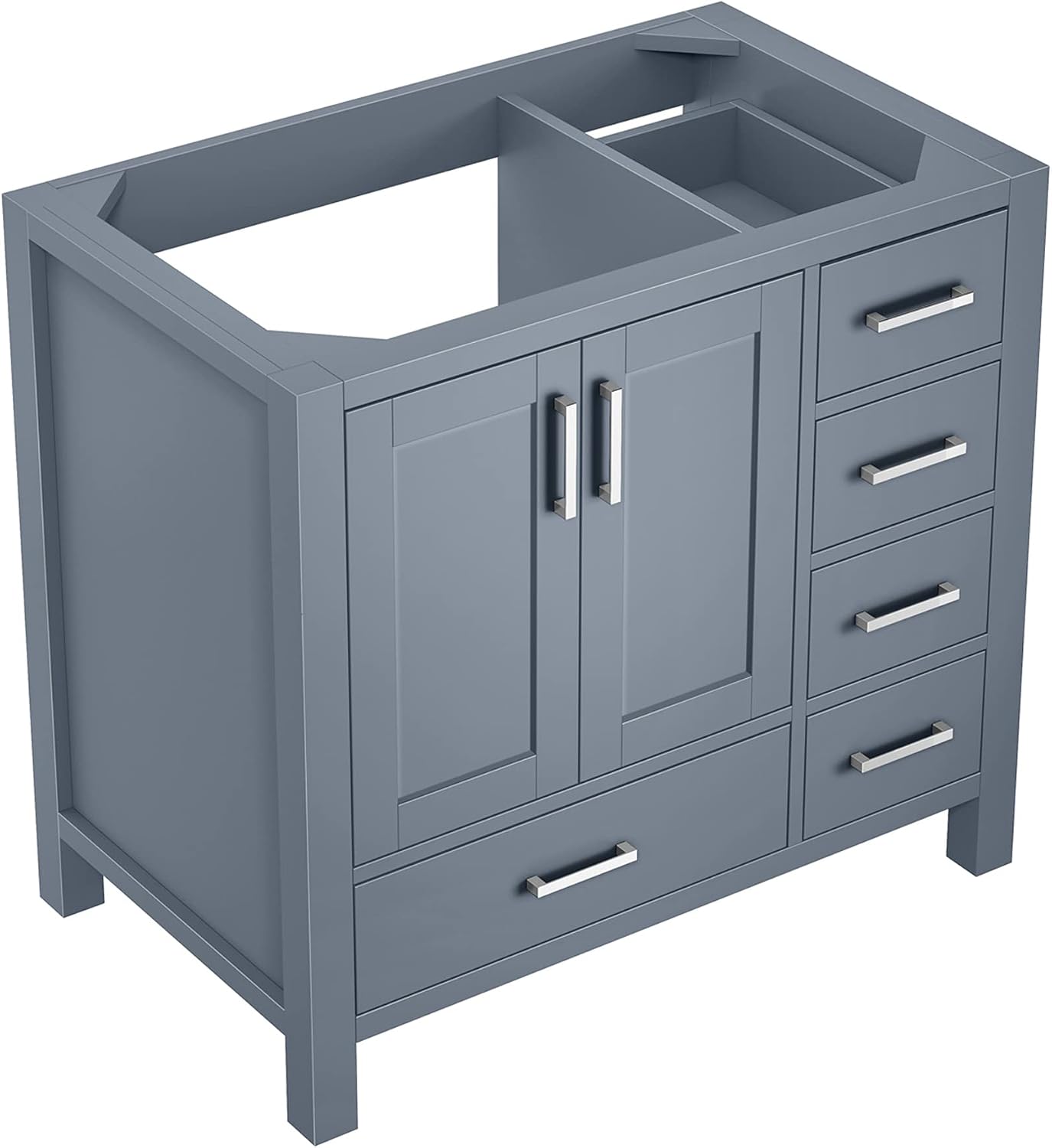 Jacques 36 in. W x 22 in. D Left Offset Dark Grey Bath Vanity