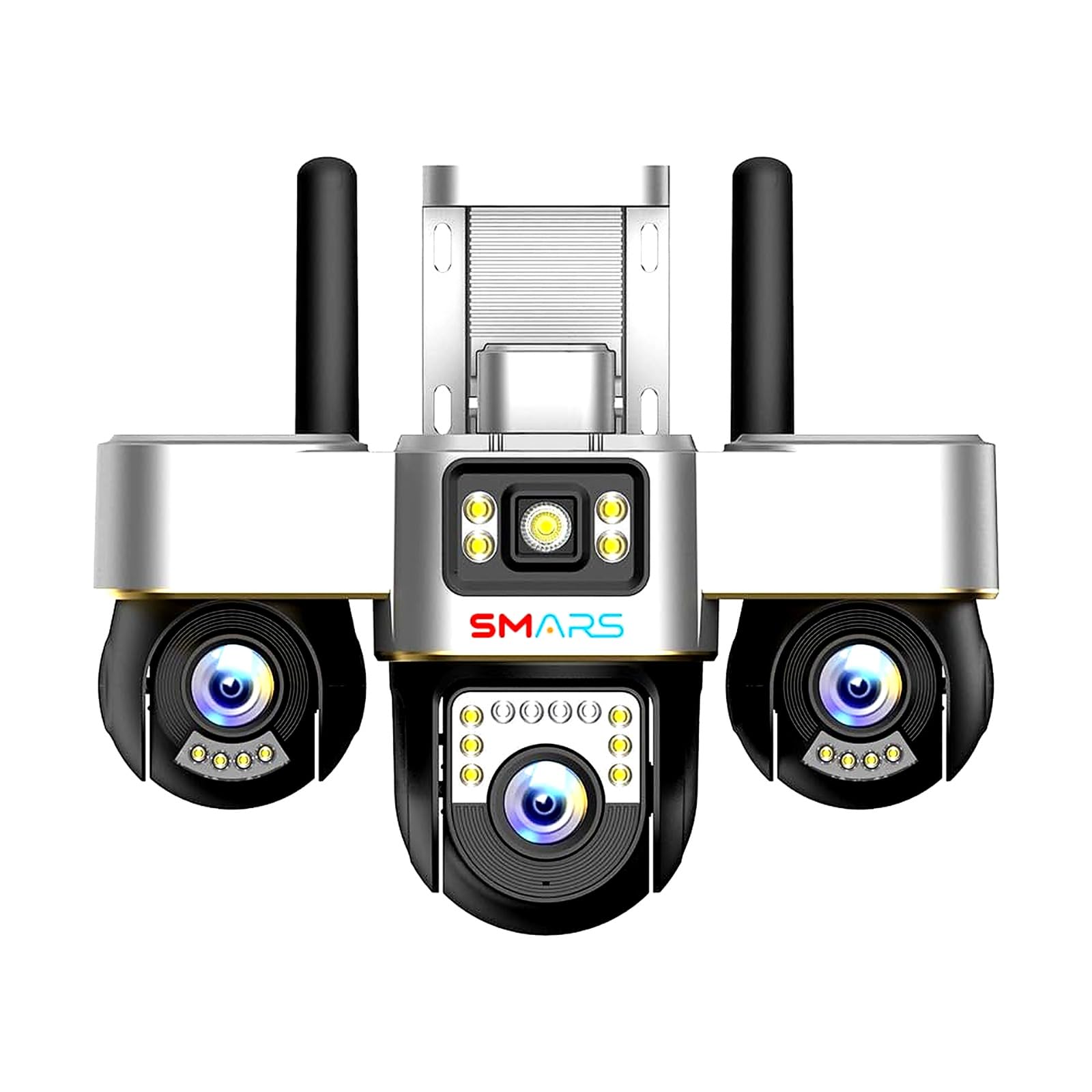 smars Triple Lens 3 Screen WiFi PTZ Security Camera | Rotating Outdoor Wireless IP CCTV | PIR Motion Detection | Two-Way Audio | Full Color Night Vision & Cloud Storage-image-29