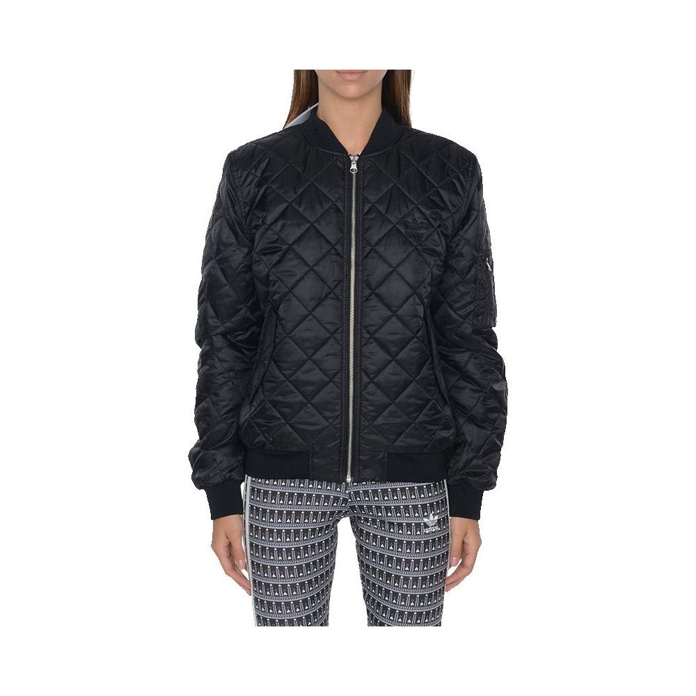 Adidas Women's Black Originals Padded Bomber Jacket - 6Uk Size 6