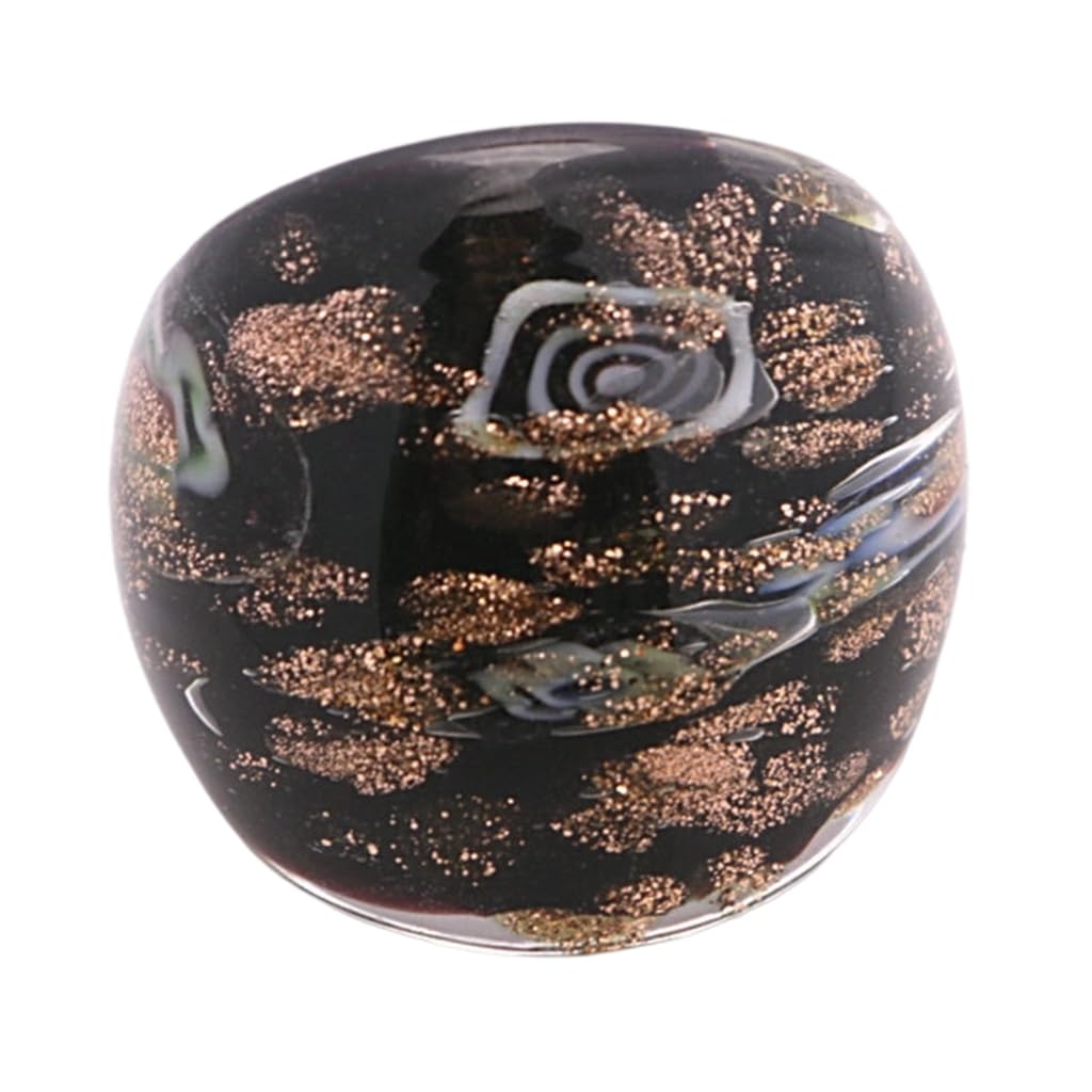 GMBYLBY Elegant Ethnic Styles Glass Rings Handmade Colorful For Everyday Wear And Special Occasions