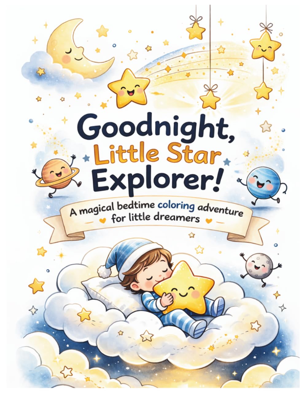Goodnight, Little Star Explorer: A magical bedtime coloring adventure for little dreamers (Little Dreamers, Explorer Series)