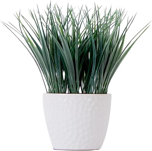 Miniatura 1 de Nearly Natural Planta de césped artificial de 9 pulgadas con maceta decorativa