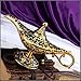 WEISIPU Aladdin Magic Genie Lamps - Classic Vintage Collectible Lamp for Home Decor, Parties, Halloween, and Birthdays (Gold-Blue)