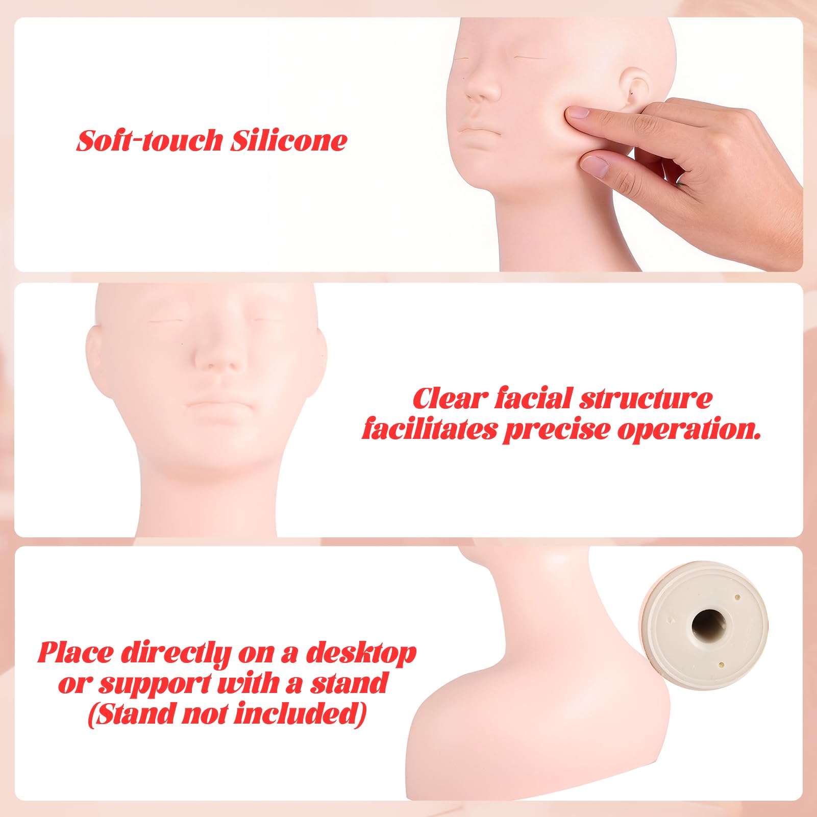 Testa di Manichino Testina multifunzionale per allenamento trucco Testina multifunzionale per allenamento umano con spalle Cappelli e parrucche per saloni, massaggi e studi di trucco