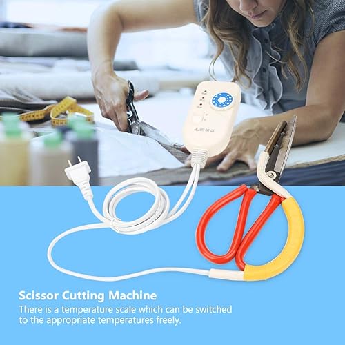 Miniatura 4 de Escala de temperatura Tijera práctica, Tijeras de sastre de calefacción eléctrica, Tijeras calentadas Tijeras Tijeras Máquina de corte para tela