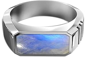 Sterling Silver Moonstone Ring for Men: A Touch of Lunar Elegance