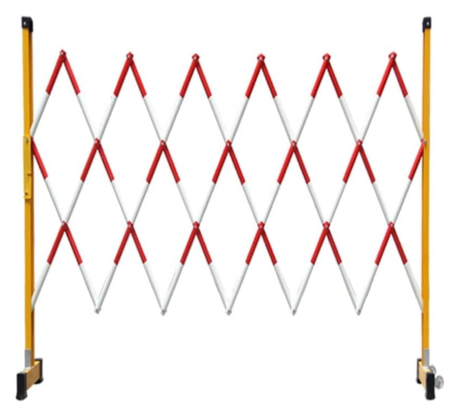 HCZKIUJY Expandable Barricade,Mobile Barrier Gate, Expandable Metal Barricade Mobile Safety Barrier Gate Retractable Traffic Fence (Red White 1.2x5m)