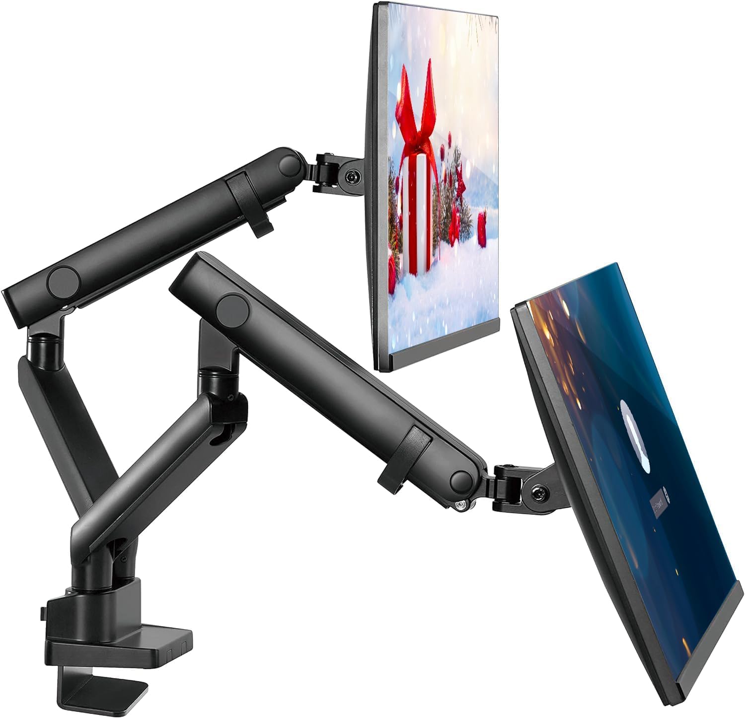27-34" Gas Spring Dual Monitor Arm w/ 360° Swivel & Tilt | Free Up Desk Space & Improve Comfort (B0CVNBJKYM) Amazon Price History, Amazon Price Tracker