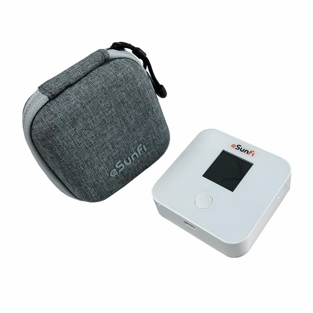 eSunFiSHFiEL40 Mobile WiFi Router Sunhans Pocket Mini 4G LTE WiFi Hotspot, No SIM Card Needed, Support 190+ Country,10 Connected Devices, Designed for Global Travel/Business