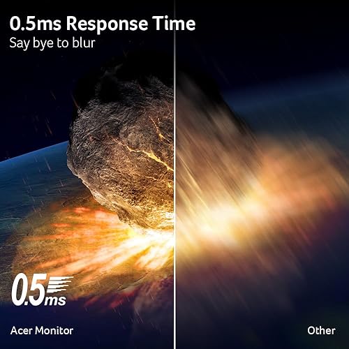 Miniatura 5 de Acer Nitro Monitor IPS para PC Full HD 1920 x 1080 de 27 pulgadas  AMD FreeSync Premium  Actualización de 180Hz  Hasta 0.5 ms  Soporte HDR10  99%