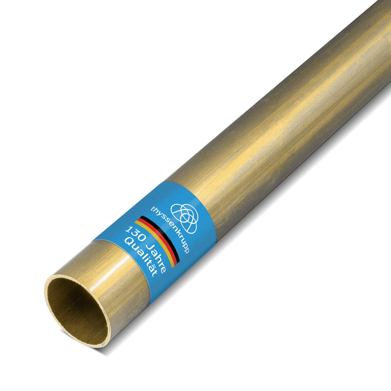 thyssenkrupp Messing Rundrohr – Rohr aus Messing – CW508L CuZn37 – Ø 20 x 1 mm, 2450 mm Länge