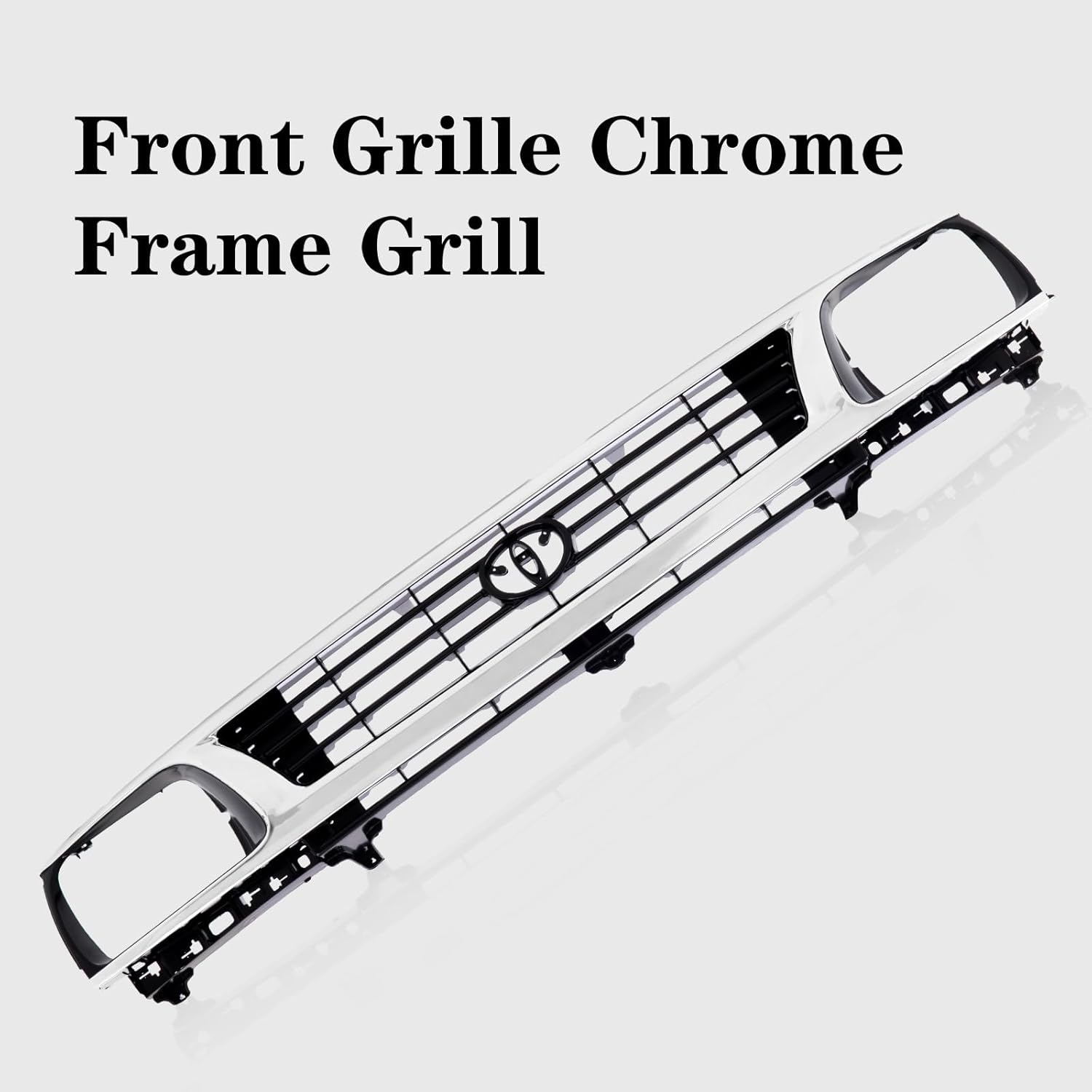 Perfit Liner Front Grille Chrome Shell/Black Insert Grill Compatible With 1995-1996 TOYOTA Tacoma Pickup Truck Fits 2WD Fits 5310035300 TO1200193