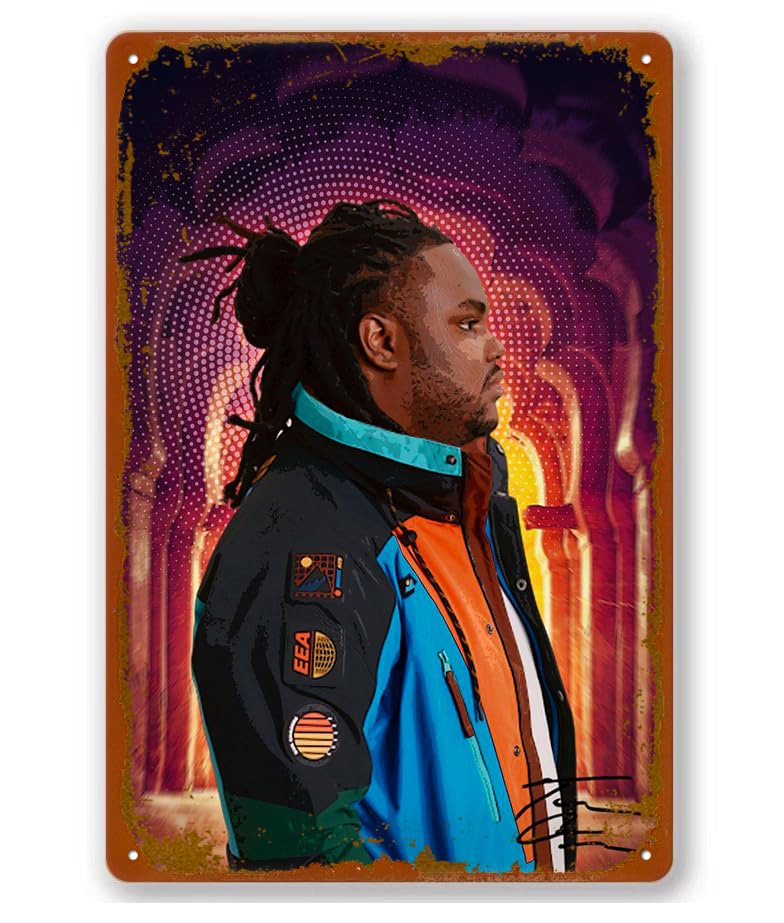 Rap Music Tee Grizzley Poster en métal vintage Décoration murale 20,3 x 30,5 cm