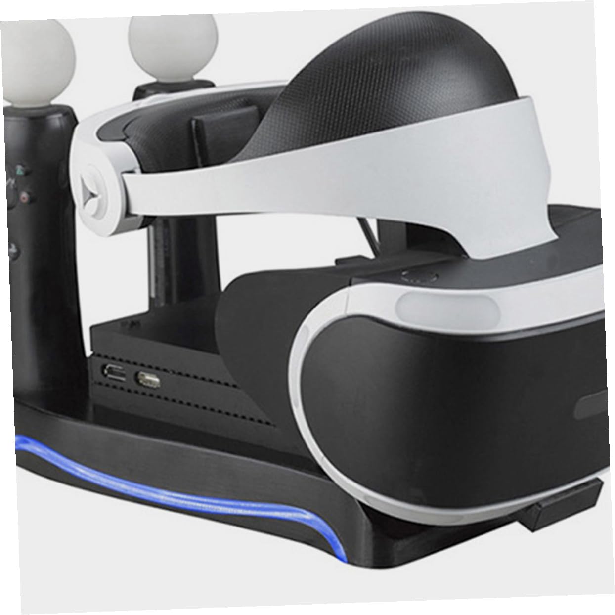SHINEOFI Soporte de Carga y Exhibición para Controlador VR, Base Multifunción de Abs Negro para Gaming, Estación Compacta para Consola de Realidad Virtual