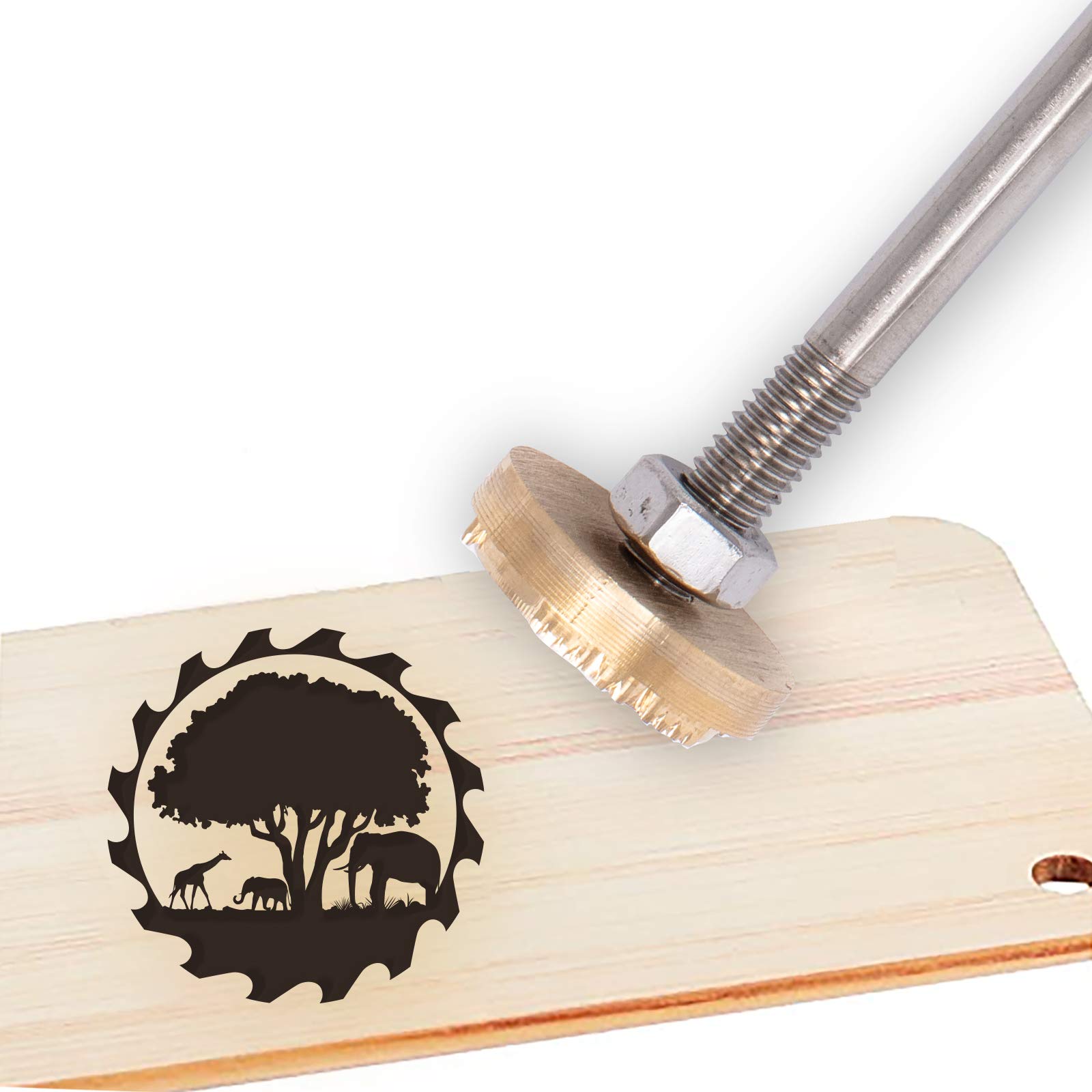 Buy SUPERDANT Wood Branding Iron Gear Animals Pattern BBQ Heat Stamp 1.