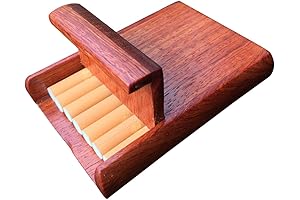 OLizee® Smoked Rosewood Wooden Cigarette Case