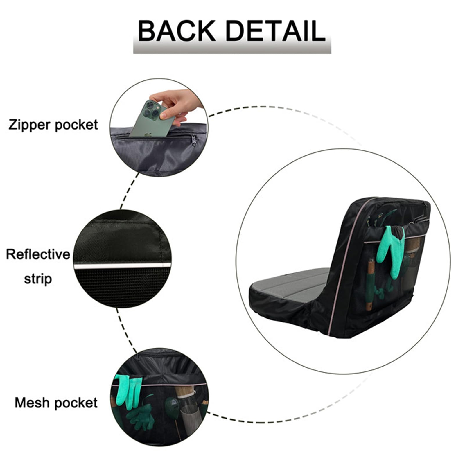 Teksome Funda para Asiento de Tractor de Césped, Impermeable y Resistente a la Intemperie