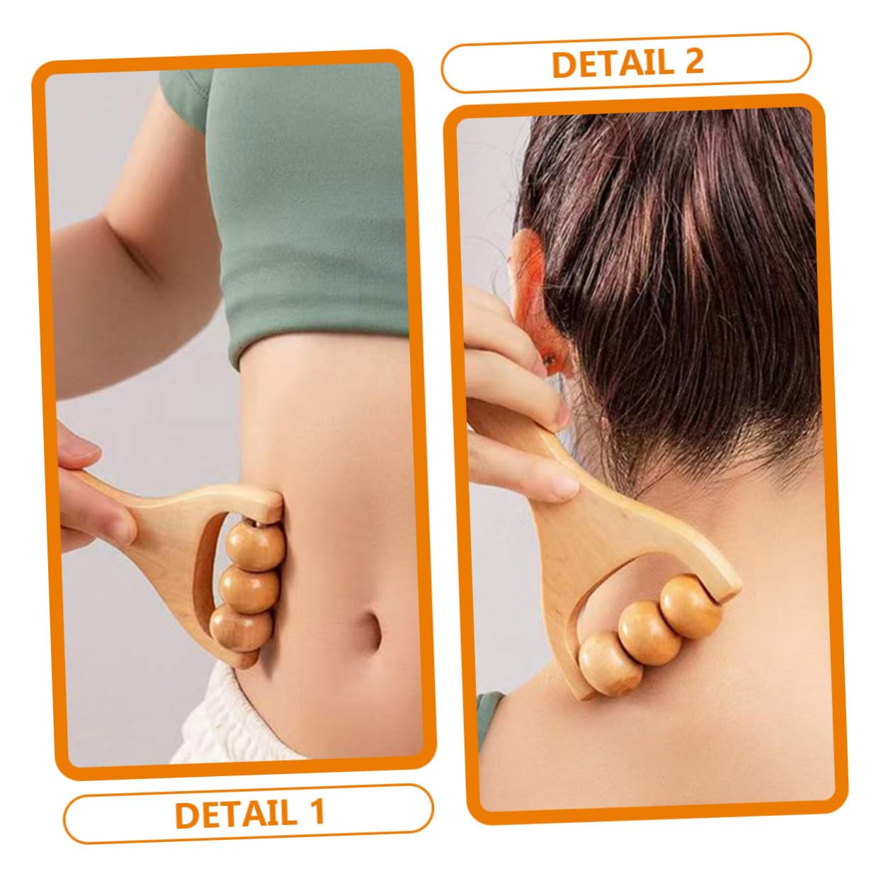 VALICLUD 3 Set Set Massaggiatore Bob Massaggiatore Portatile Piedi Cervicale A Mano Per I Muscoli Manuale Di Legno 3 Pezzi * 3