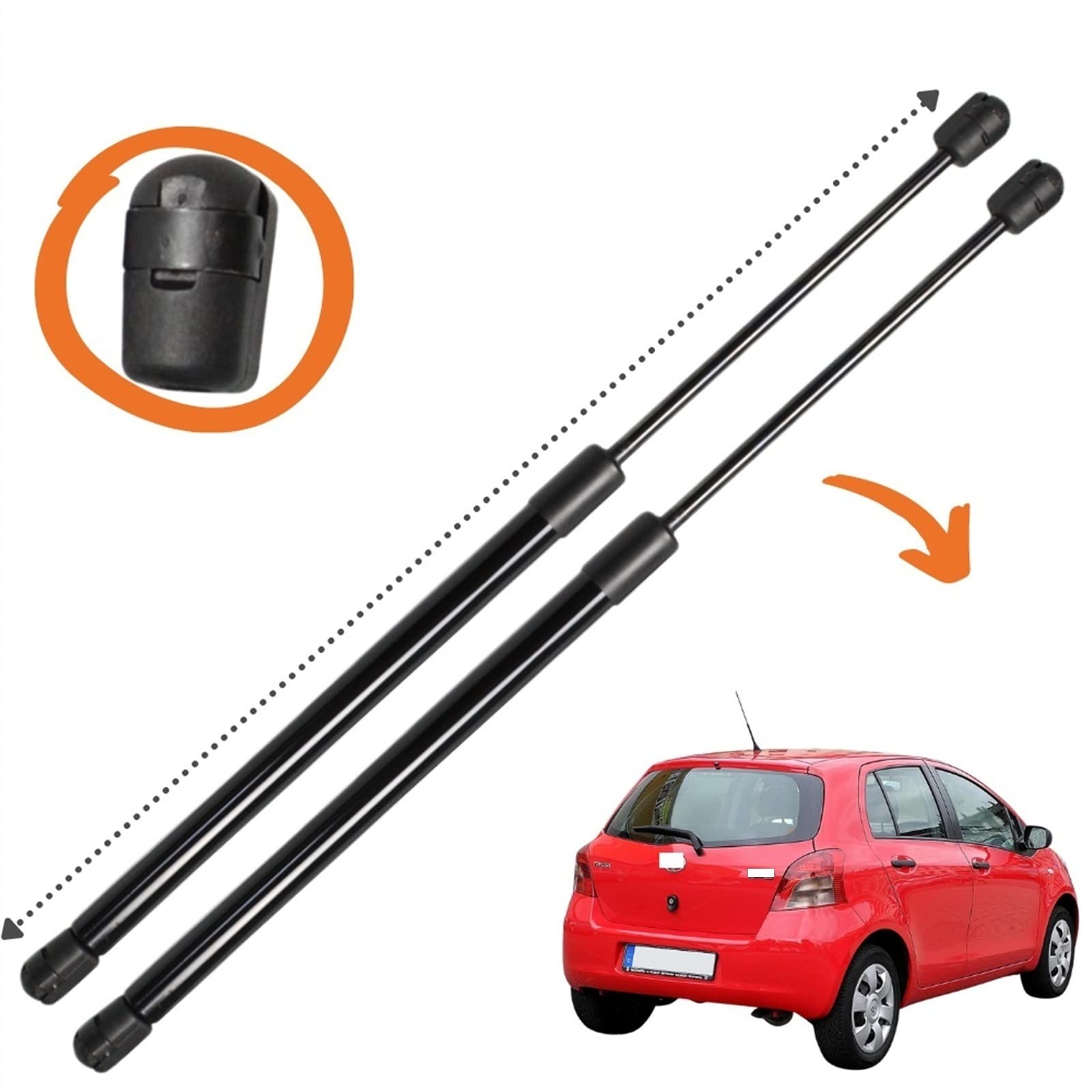 Molle A Gas Per Portellone Toyota Yaris 1999-2005 - Facili Da Installare - Foto 4