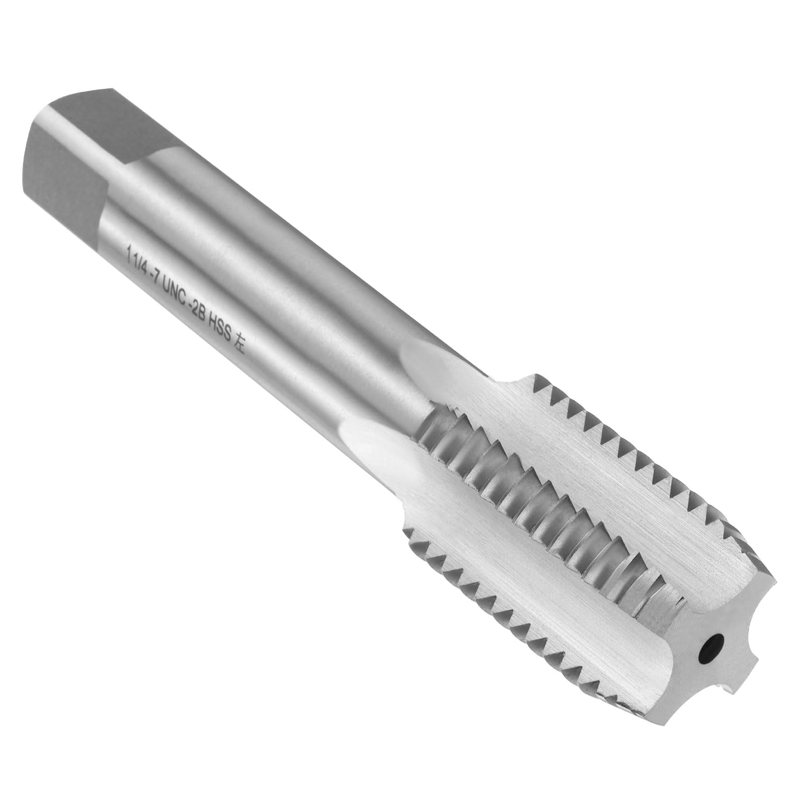 sourcing map Hand Plug Tap 1-1/4"-7 UNC 2B Left Hand Thread Plug Style Taps Straight Flute Screw Tapping Threading Tool High Speed Steel HSS6542