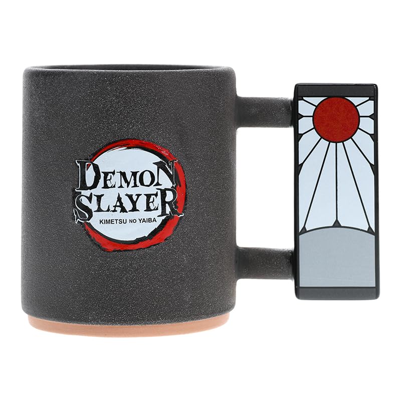Paladone Demon Slayer Mug with Tanjiro Hanafuda Earring for Handle, Officially Licensed Ceramic Mug
