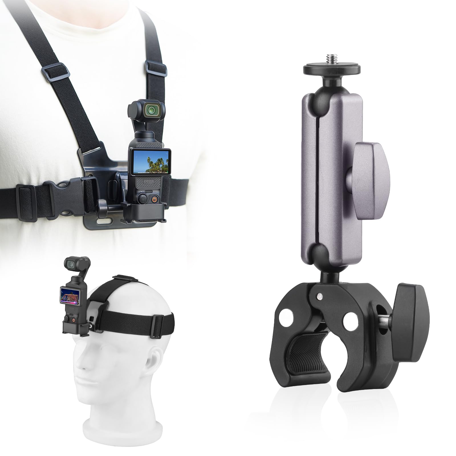 Harnais Poitrine Pour Caméra Et Smartphone | Compatible GoPro, DJI Osmo, IPhone | Prise De Vue POV Sport/extérieur